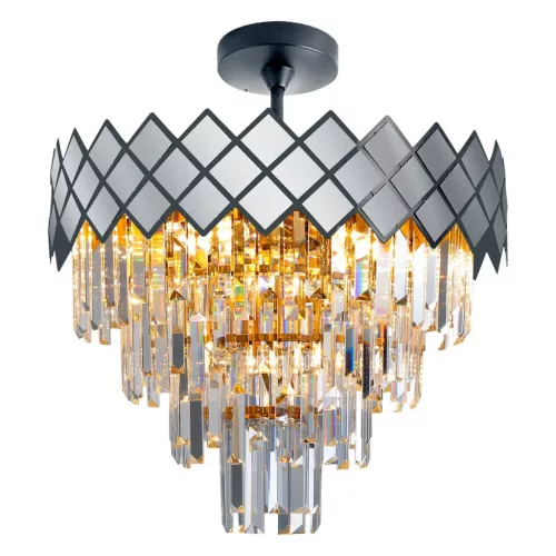 MILAGRO ML8888 CARISMA Kristály Mennyezeti Lámpa Ezüst E14 IP20