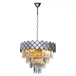  MILAGRO ML8889 CARISMA Kristály Függesztett Lámpa Ezüst E14 IP20