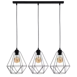   MILAGRO MLP7215 BASKET Többágú Függesztett Lámpa Fekete E27 IP20