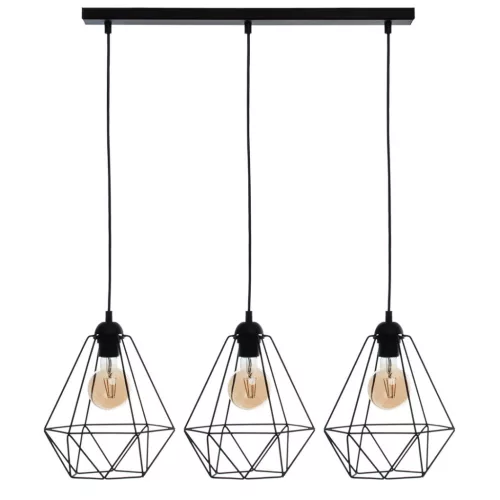 MILAGRO MLP7215 BASKET Többágú Függesztett Lámpa Fekete E27 IP20