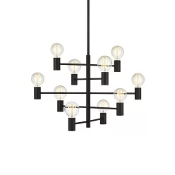 MARKSLÖJD 107187 PARIS Glamour Csillár Fekete E27 IP20