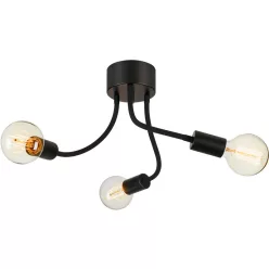   MARKSLÖJD 107930 MEDUSA Vintage Mennyezeti Lámpák Fekete E27 IP20