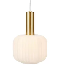   MARKSLÖJD 108123 SO Glamour Függesztett Lámpa Fehér, Sárgaréz E14 IP20