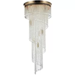   MAYTONI DIA522-CL-12-G CASCADE Kristály Mennyezeti Lámpa Antik Arany E14 IP20
