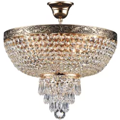   MAYTONI DIA890-CL-05-G PALACE Kristály Mennyezeti Lámpa Antik Arany E27 IP20