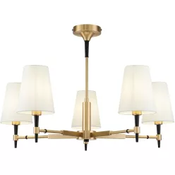   MAYTONI H001CL-05BS ZARAGOZA Modern Csillár Fehér, Sárgaréz E14 IP20