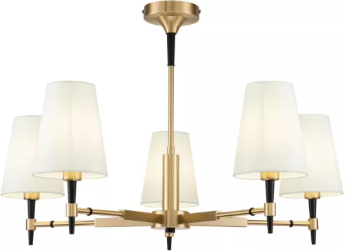 MAYTONI H001CL-05BS ZARAGOZA Modern Csillár Fehér, Sárgaréz E14 IP20