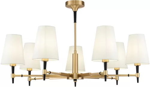 MAYTONI H001CL-07BS ZARAGOZA Modern Csillár Fehér, Sárgaréz E14 IP20