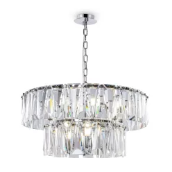   MAYTONI MOD043PL-12CH PUNTES Kristály Függesztett Lámpa Króm E14 IP20