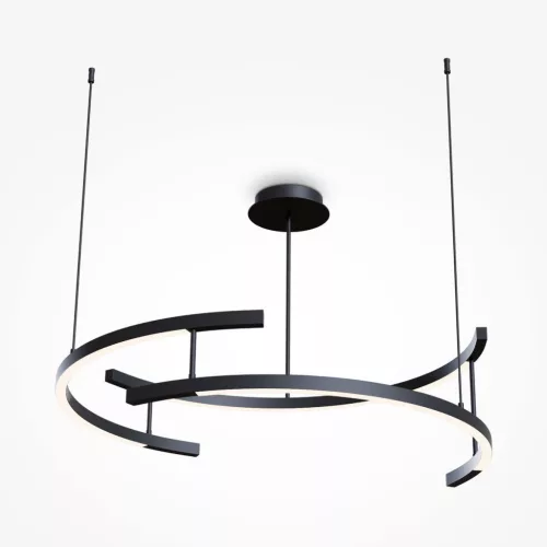 MAYTONI MOD054PL-L52B3K LINE Modern Led Függesztett Lámpa Fekete LED IP20