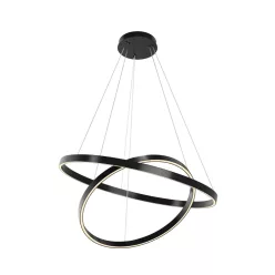   MAYTONI MOD058PL-L74BK RIM Modern Led Függesztett Lámpa Fehér, Fekete LED IP20