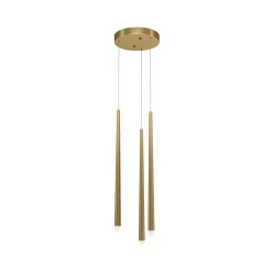   MAYTONI MOD132PL-L18BSK CASCADE Hengeres Függesztett Lámpa Fehér, Sárgaréz LED IP20