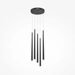  MAYTONI MOD132PL-L28BK2 CASCADE Hengeres Függesztett Lámpa Fekete LED IP20