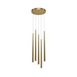   MAYTONI MOD132PL-L30BSK CASCADE Hengeres Függesztett Lámpa Fehér, Sárgaréz LED IP20