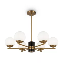   MAYTONI MOD187PL-06BS MARBLE Glamour Csillár Fehér, Sárgaréz E27 IP20