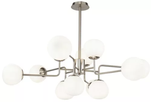 MAYTONI MOD221-PL-12-N ERICH Glamour Csillár Fehér, Nikkel E14 IP20
