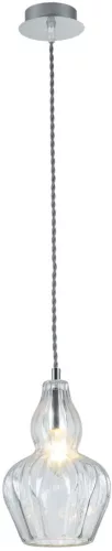 MAYTONI MOD238-PL-01-TR EUSTOMA Modern Függesztett Lámpa Nikkel, Átlátszó E14 IP20