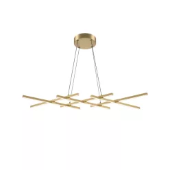  MAYTONI MOD244PL-L50BSK HALO Modern Függesztett Lámpa Fehér, Sárgaréz LED IP20