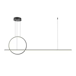   MAYTONI MOD247PL-L49BK HALO Modern Led Függesztett Lámpa Fehér, Fekete LED IP20