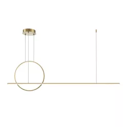   MAYTONI MOD247PL-L49BSK HALO Modern Led Függesztett Lámpa Fehér, Sárgaréz LED IP20
