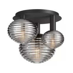   MAYTONI MOD268CL-03B REELS Modern Mennyezeti Lámpa Fekete, Füstös E14 IP20