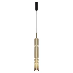   MAYTONI MOD272PL-L12BS3K ORDO Hengeres Függesztett Lámpa Fekete, Konyak LED IP20