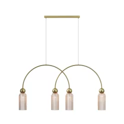   MAYTONI MOD302PL-04CG ANTIC Többágú Függesztett Lámpa Barna, Arany E14 IP20