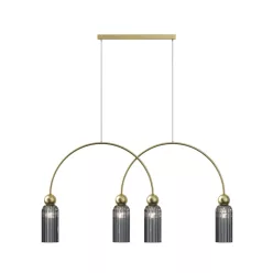   MAYTONI MOD302PL-04GR ANTIC Többágú Függesztett Lámpa Szürke, Arany E14 IP20