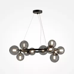   MAYTONI MOD545PL-11B DALLAS Modern Függesztett Lámpa Fekete, Füstös G9 IP20