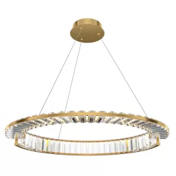   MAYTONI P097PL-L36BS3K1 KRONE Kristály Függesztett Lámpa Sárgaréz, Átlátszó LED IP20