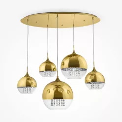   MAYTONI P140-PL-170-5-G FERMI Többágú Függesztett Lámpa Arany E27 IP20