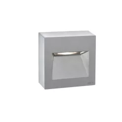 kültéri fali lámpa aluminium színű vázzal és alumínium testtel kerti használatra norlys-1341al - moretti.hu