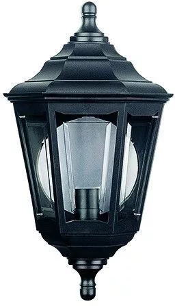 NOVOLUX 060A-G05X1A-02 CLIC-CLAC Klasszikus Kültéri Fali Lámpa Fekete, Átlátszó E27 IP44