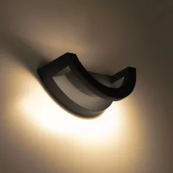   NOVOLUX 982A-L3309A-02 LOPP Modern Kültéri Fali Lámpa Fekete LED IP65