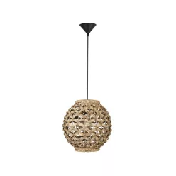 függesztett lámpa rattan színű vázzal és rattan testtel beltéri használatra novaluce-9858720 - moretti.hu
