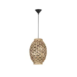 függesztett lámpa rattan színű vázzal és rattan testtel beltéri használatra novaluce-9858748 - moretti.hu