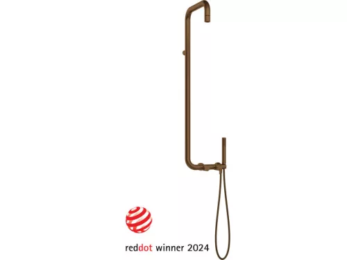 Silia zuhanyszett esőztetővel, csapteleppel, szálcsiszolt bronz