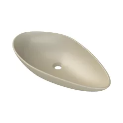   CeraStyle OLIVE - PULTRA ültethető - Top Counter - porcelán mosdó - MATT BÉZS - 75 x 38 cm