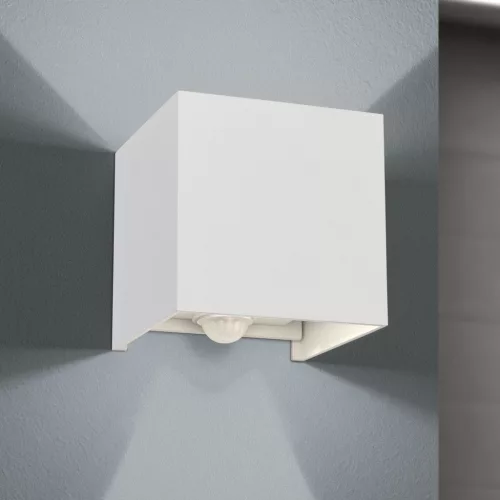 ORION-AL 11-1314 Cube-s modern kültéri fali lámpa mozgásérzékelővel 1x13W 700Lm 3000K IP54