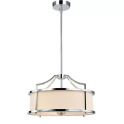   ORLOR80865 STANZA Ernyős Függesztett Lámpa Fehér, Króm E27 IP20