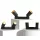 UNIVERSO Spot lámpatest 2xGU10 Max.35w IP20 Fekete/arany 260x60x25mm