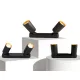 UNIVERSO Spot lámpatest 2xGU10 Max.35w IP20 Fekete/arany 260x60x25mm