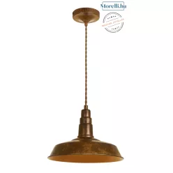 függesztett lámpa bronz színű vázzal és fém testtel beltéri használatra palnas-62001555 - moretti.hu