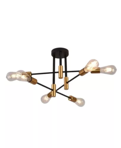 UNIVERSO Mennyezeti lámpa 6xE27 max.40w D520x270mm IP20 Óarany/fekete 5év
