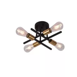   UNIVERSO Mennyezeti lámpa 4xE27 max.40w D330x160mm IP20 Óarany/fekete 5év