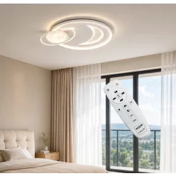   UNIVERSO Mennyezeti lámpa 45W/90W 3600lm/7200lm  IP20 Fehér CCT Távirányító 570x500mm