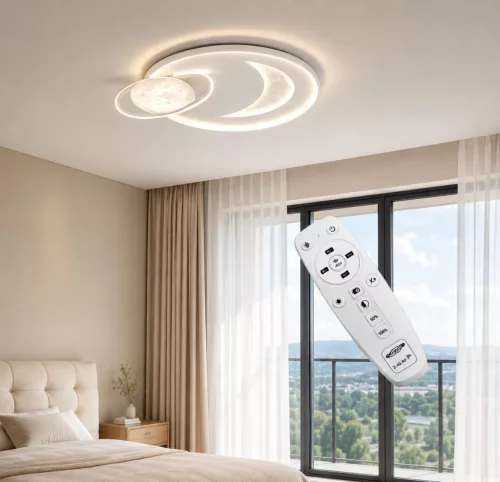 UNIVERSO Mennyezeti lámpa 45W/90W 3600lm/7200lm  IP20 Fehér CCT Távirányító 570x500mm