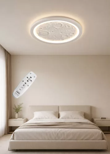 UNIVERSO Mennyezeti lámpa 30W/60W 1800lm/3600lm  IP20 Fehér CCT Távirányító D450x50mm