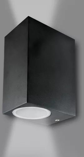 POLUX 303332 BOSTON Modern Kültéri Fali Lámpa Fekete GU10 IP44