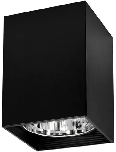 POLUX 307811 JUPITER Kocka Mennyezeti Lámpa Fekete E27 IP20